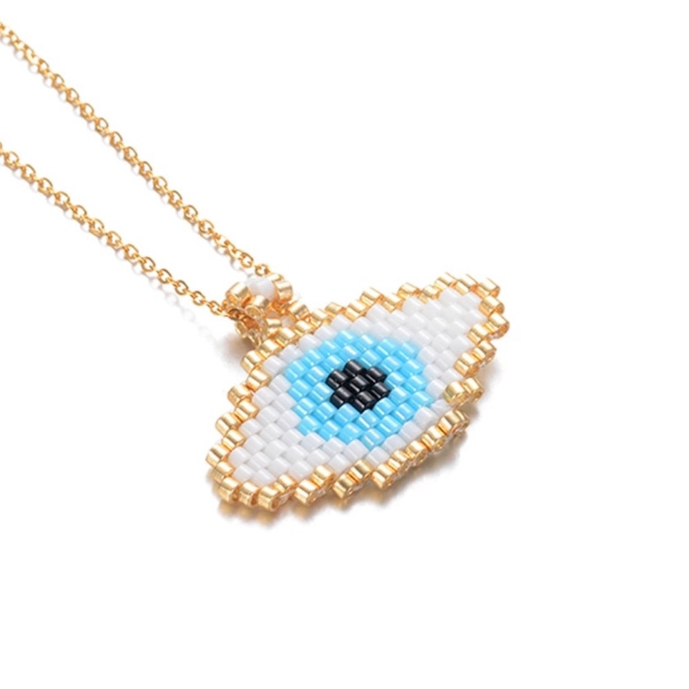Beaded Evil Eye Necklace! - Picture 3 of 5